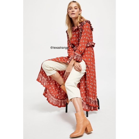 Free People Dresses & Skirts - NWT Free People Calico Skies Midi Dress L